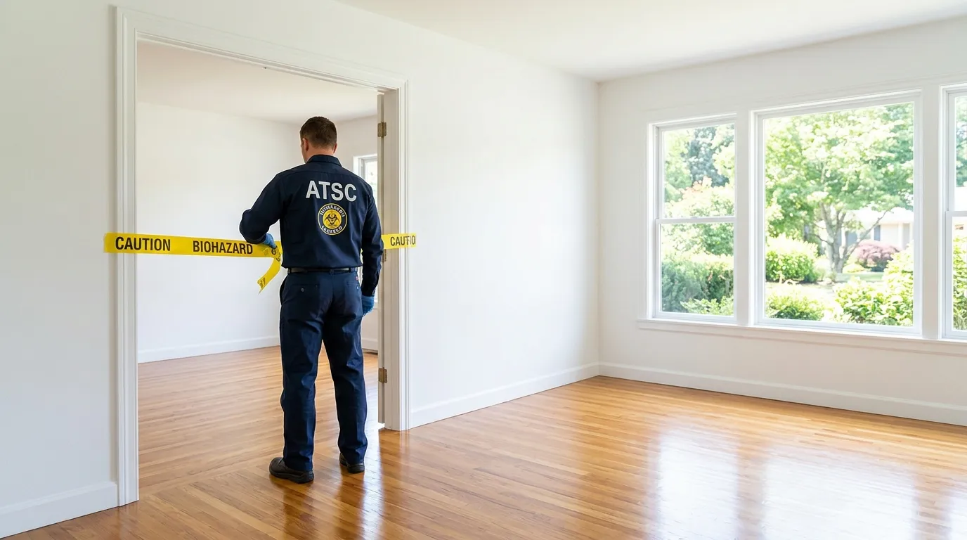 Certified biohazard cleanup crew performing Crime Scene Cleanup in Trinity